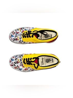 Vans Disney Mickey Birthday Customs Womens 9 / Men's 7.5 Low Top Lace GUC